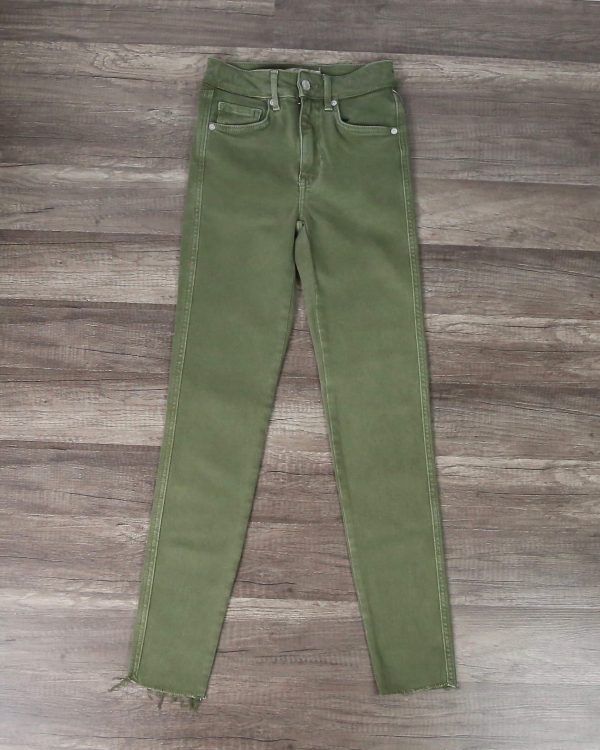 Ckoey - Raw High Rise Jegging - Army Green